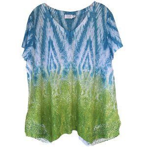 📦 REDUCED! Pretty Sparkly Top with Lace Trim